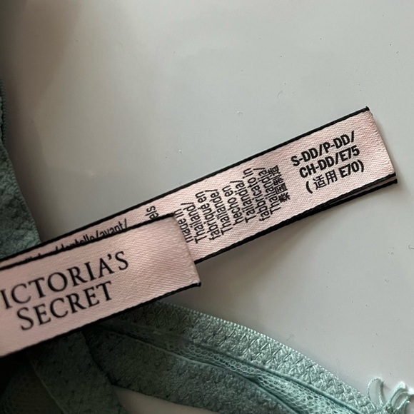 Victorias Secret • Dream Angels Mint Green Lace Sheer Corset Unlined - Picture 6 of 11